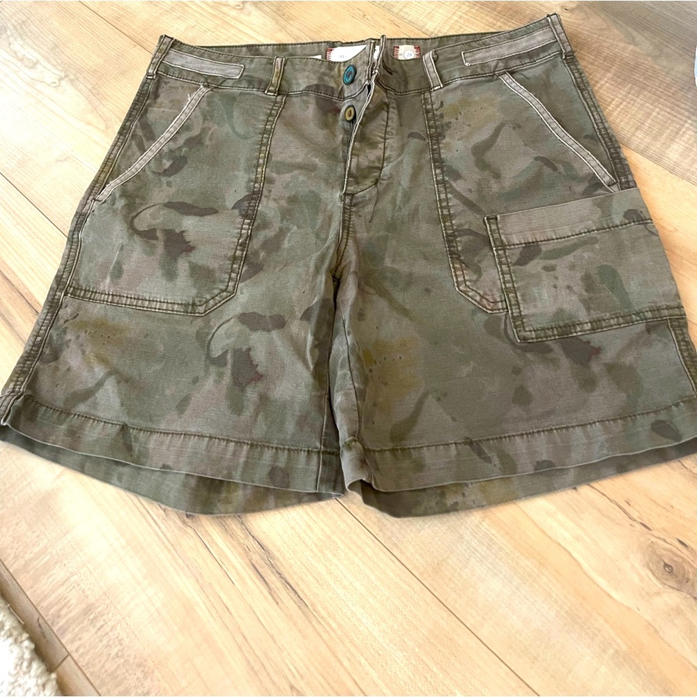 Anthropologie Hei Hei The Wanderer Modern Utility Shorts Sz 28